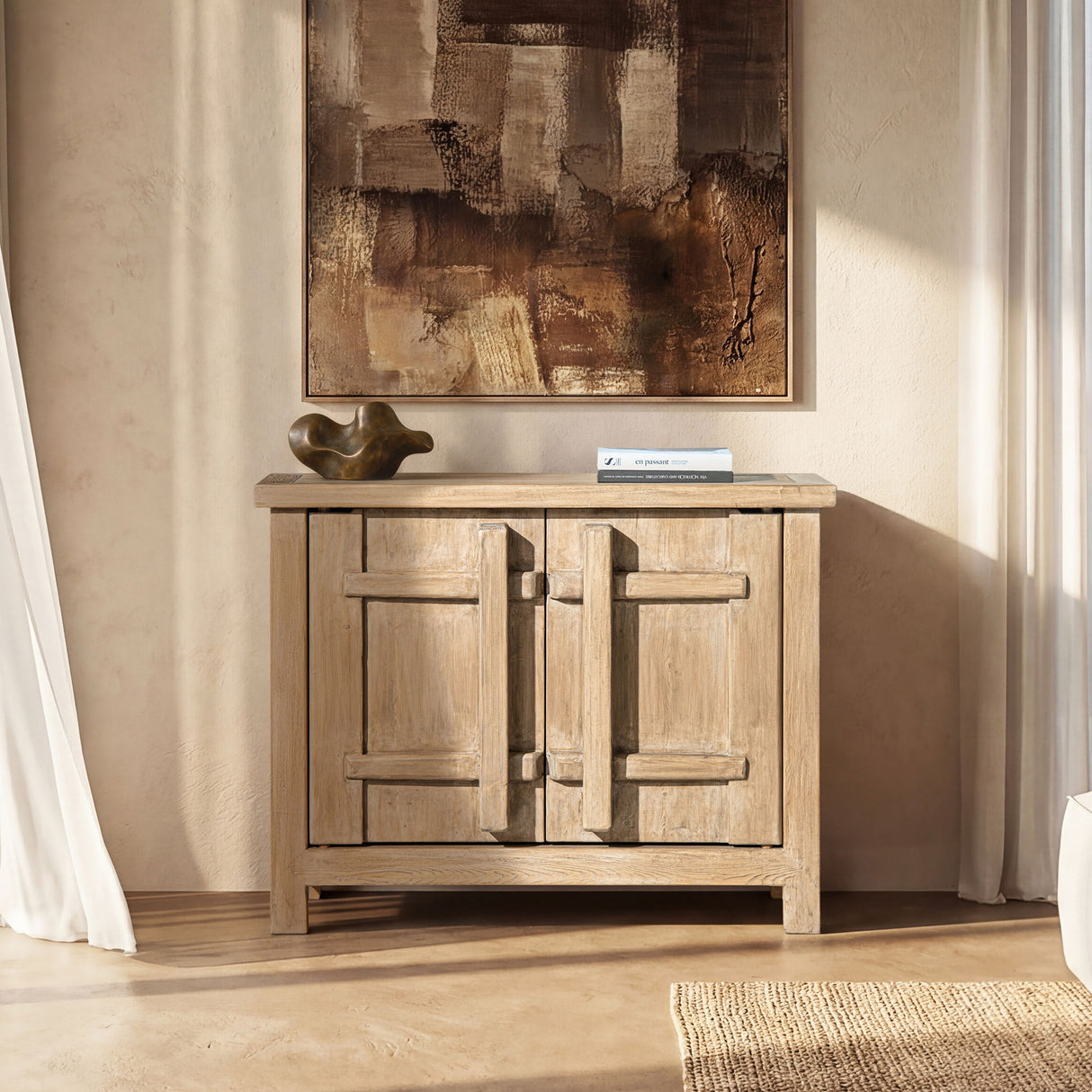 Rowan - 2 Door Accent Cabinet - Natural