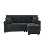 Sleeper Sectional With Pull Out Bed, Reversible Chaise