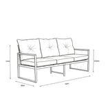 Oversized Outdoor Conversation Set, 5 Seater - Blue