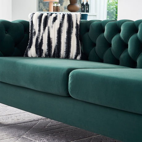 Chesterfield - Modern Tufted Living Room Sofa, 84.25''W Couch