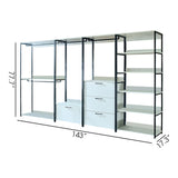 Fiona - Freestanding, Walk-In Closet System - White - Wood
