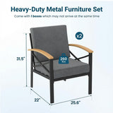 Outdoor Patio Armchair, All Weather (Set of 2)