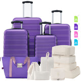 Hardshell Luggage Sets 4 Pieces + Bag Spinner Suitcase With Tsa Lock Lightweight - 16" / 20" / 24" / 28" Luggages