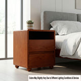 Nightstand With 2 Drawers And Shelves
