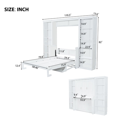 Murphy Bed With Desk And Bookshelf
