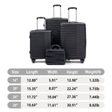 4 Piece Luggage Set, Combination Lock