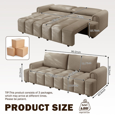 4 Seater Modern Couch With Seats Storage