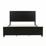 Fluted Platform Bed Frame, No Box Spring Needed