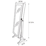 Radavera - Jewelry Cheval Mirror With Tilt Function - Black