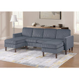 Sectional Set With Dual Chaises And Square Arms