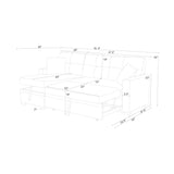Upholstered Sectional With Pull Out Bed And Chaise Storage