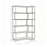 L-Shaped Corner Bookshelf