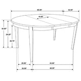 Elmira - Oval Dining Table With Leaf Extension - Brown