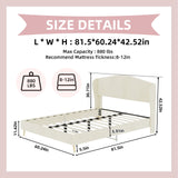 Upholstered Bed, Tufted Headboard, Comfortable Sleep