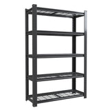 Heavy Duty 5 Tier Adjustable Metal Mesh Storage Rack With 2000 Lbs Capacity - Brushed Nickel