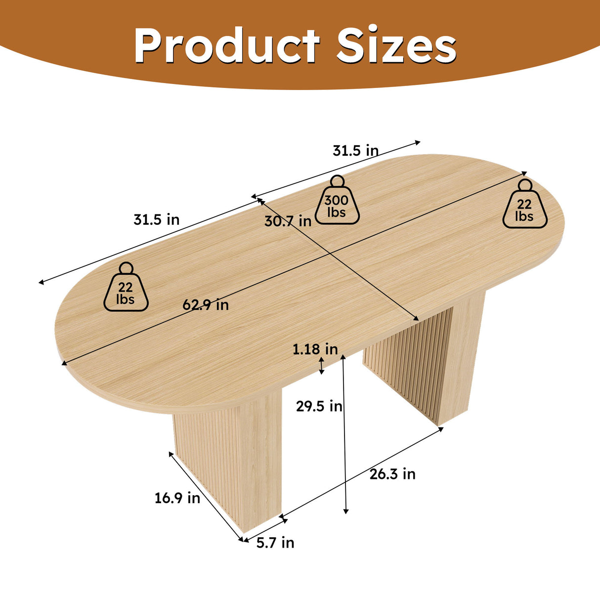 Modern Farmhouse Oval Dining Table With Slim Base