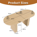 Modern Farmhouse Oval Dining Table With Slim Base