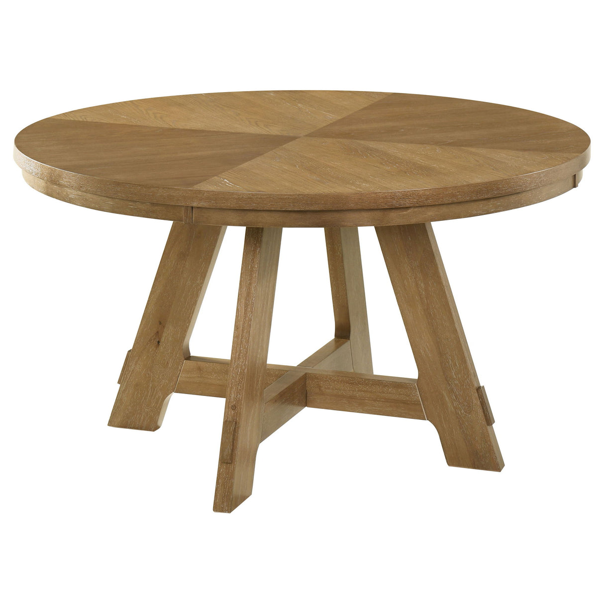 Kent - Round Dining Table - Brown Oak