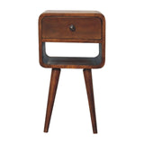 Mini Chestnut Curve Lower Bedside Nifhtstand