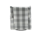 Patli - Glider Chair With Swivel - Gray / White