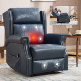Manual Recliner Chair With Heavy Duty Motion Mechanism, 8 Vibrating Nodes And 3 Massage Modes For Living Room