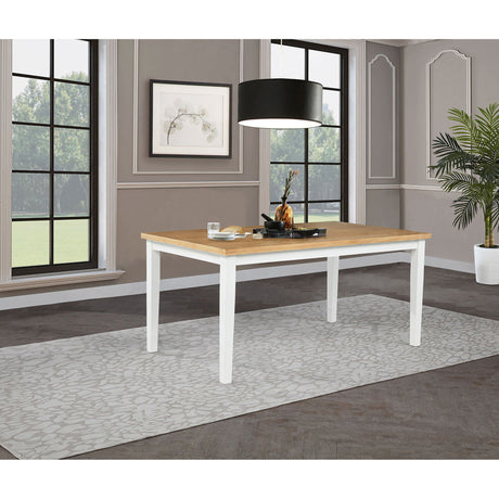 Calloway - Rectangular Dining Table - Brown / White