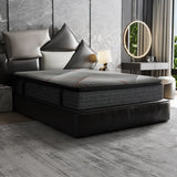 15" Euro Top Gel Memory Foam Hybrid Mattress With Pocket Coils, Cooling & Edge Support - Black - Queen