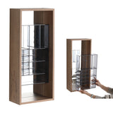 12" Wall Mounted Mirror Cabinet With Storage - Imitative Oak