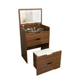 Vanity Desk With Lighted Mirror & Stool