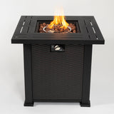Square Fire Pit Table - Brown