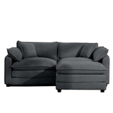 Modular Oversized Cushion Sofa With Ottoman, Low Back, Deep Seating Sofa Set