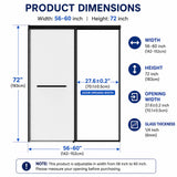 Semi-Frameless Double Sliding Shower Door