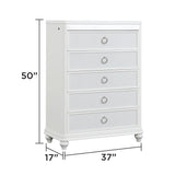 Abigale - 5 Drawer Chest With LED Lighting - White