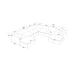 Custom Configuration Modular Sectional With Toss Pillows