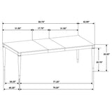 Blakely - Leaf Dining Table With Tapered Legs Accents - Ash Brown