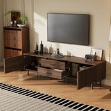 TV Stand For TVs Up To 80", Media Entertainment Center With Ample Storage - Dark Brown