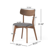 Mid Century Upholstered Dining Chairs (Set of 2)
