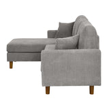 Upholstered Sectional With Toss Pillows