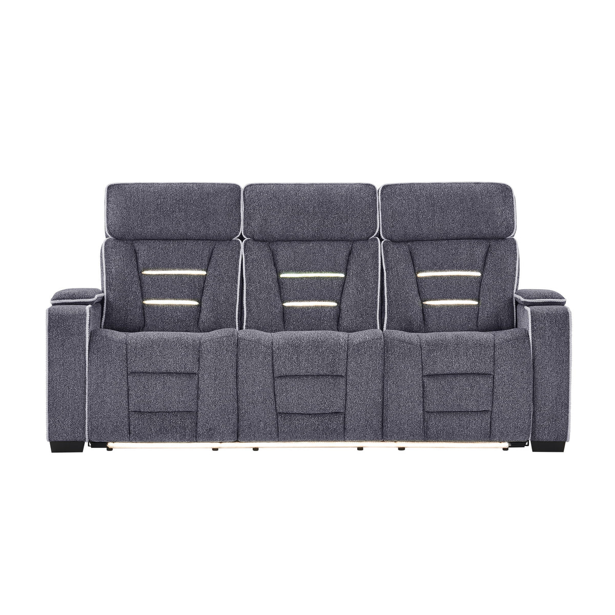 Austin - Reclining Sofa With Storage Arms - Gray