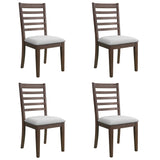 Upholstered Armless Chairs With High Ladder Back