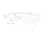 Upholstered Large Seating Modular Design Sectional