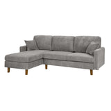 Upholstered Sectional With Toss Pillows