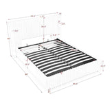 Functional Vertical Striped Bed With Gas Lift Storage