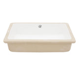Modern Ceramic Rectangular Undermount Bathroom Sink With Overflow