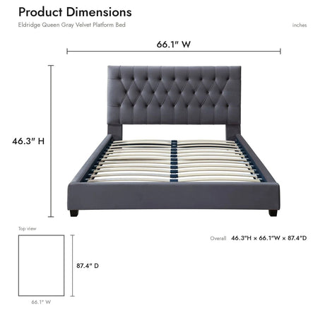 Donald - Mid-Century Modern Upholstered Platform Bed