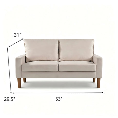 Upholstered Loveseat Sofa, 2 Seater Couch For Living Room Apartment