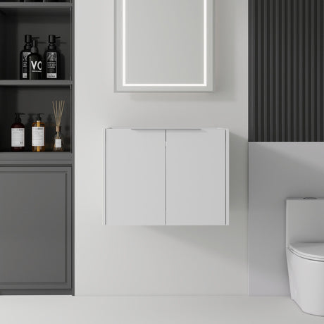 Floating Bathroom Vanity Cabinet With Soft Close Double Doors, Spacious Interior Storage, Wall Mounted, Cabinet Only