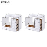 Shaker Free Standing Bathroom Vanity Cabinet & Sink, Soft Close Drawers, Soft Close Doors