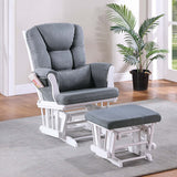 Upholstered Glider Chair With Ottoman