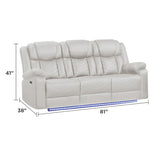 Challenger - LED Power Recliner Sofa